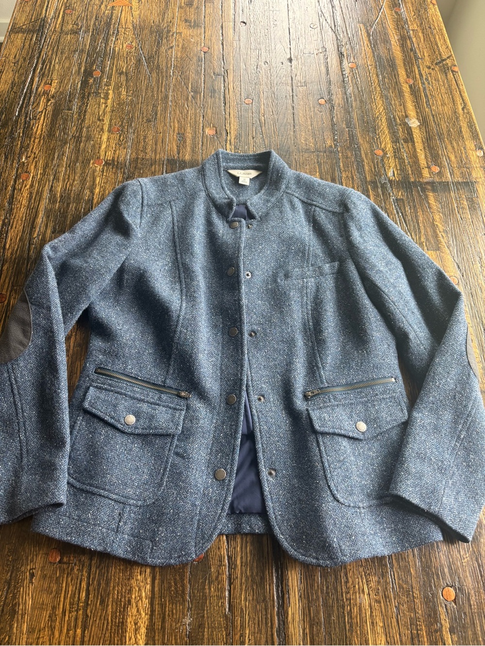 L.L. Bean blue Wool-Blend Jacket